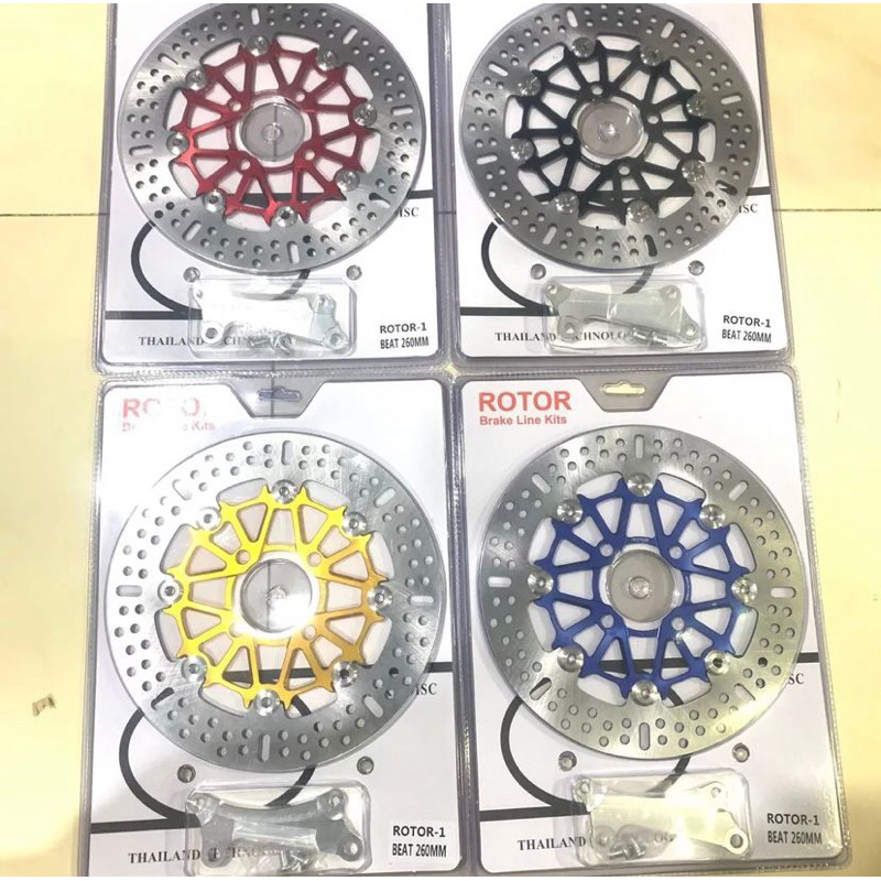 PIRINGAN DEPAN CAKRAM ROTOR 260MM SCOOPY BEAT VARIO 125 VARIO 150 GENIO SPACY MIO SOUL SMILE XEON CNC FLOATING BRAKE DISK DISC 260 MM LUBANG BAUT 4