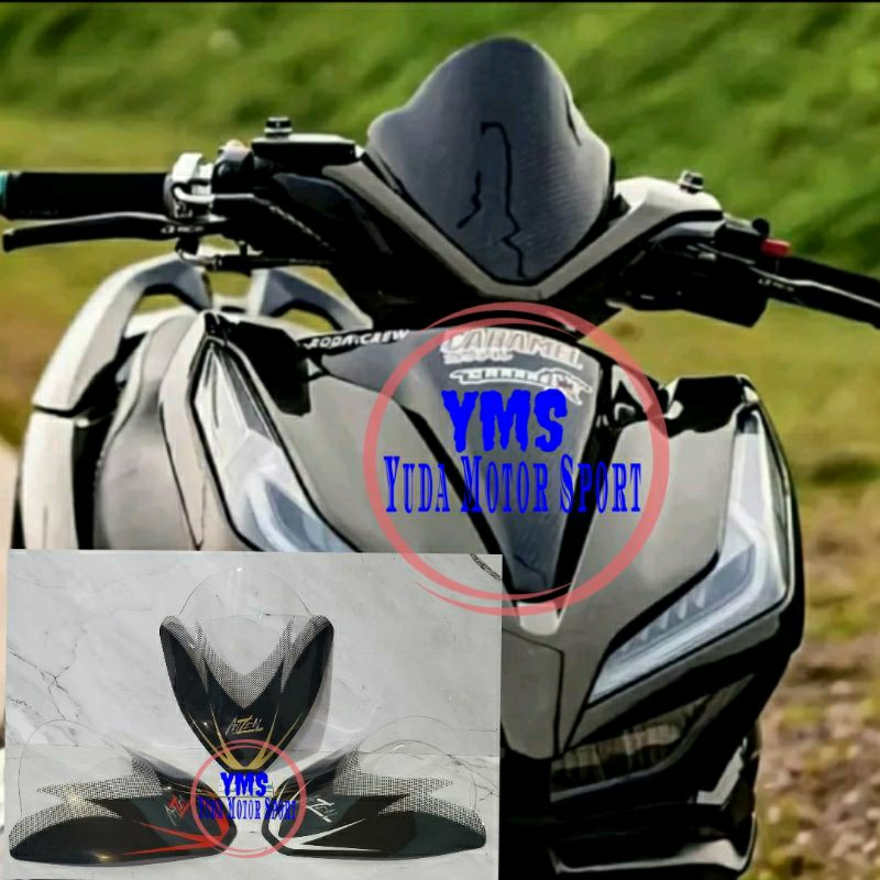 visor vario 125 150 new bening dan smoke - windshield motor