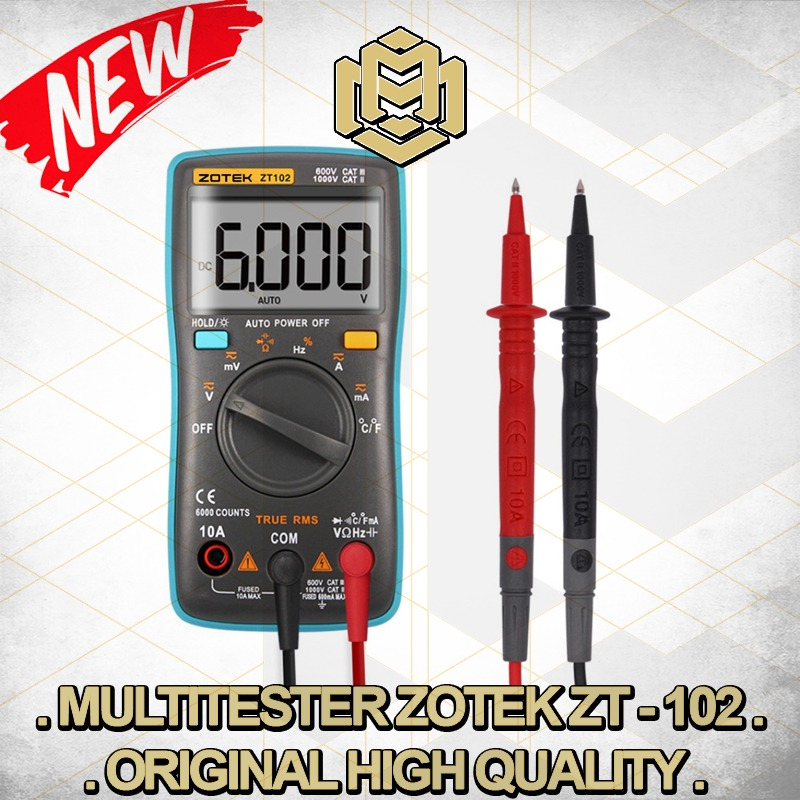 Multitester Zotek ZT-102 / ZOTEK ZT102 Upgrade Auto Multimeter Digital Avometer Multitester NCV Orig
