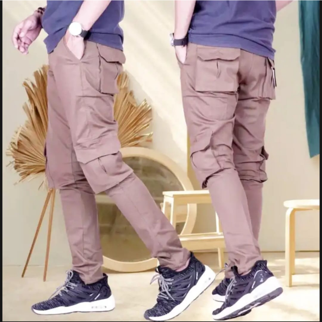 Celana cargo panjang pria distro