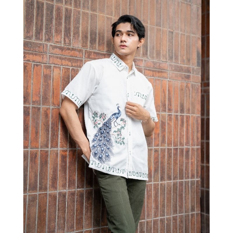 Kemeja bordir Pria NUC.ID Bani 02 (Putih)