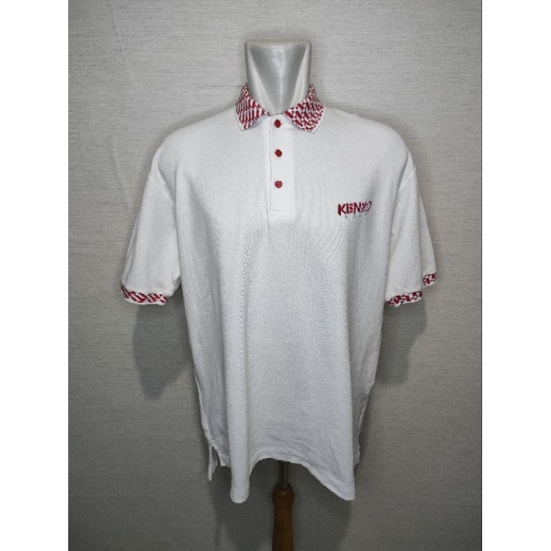 Polo shirt kaos polo Kenzo putih