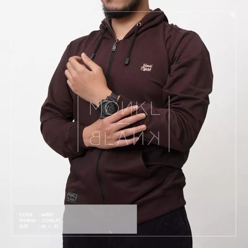 Jaket Zipper Monkl Blank Premium/ Jaket Sleting Cowo/ Jaket Cowo Dewasa/ Jaket