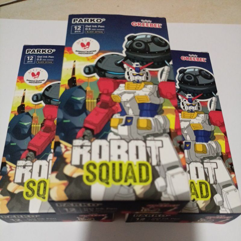 

Greebel Pulpen Parko Robot Squad 1 pak isi 12 pc