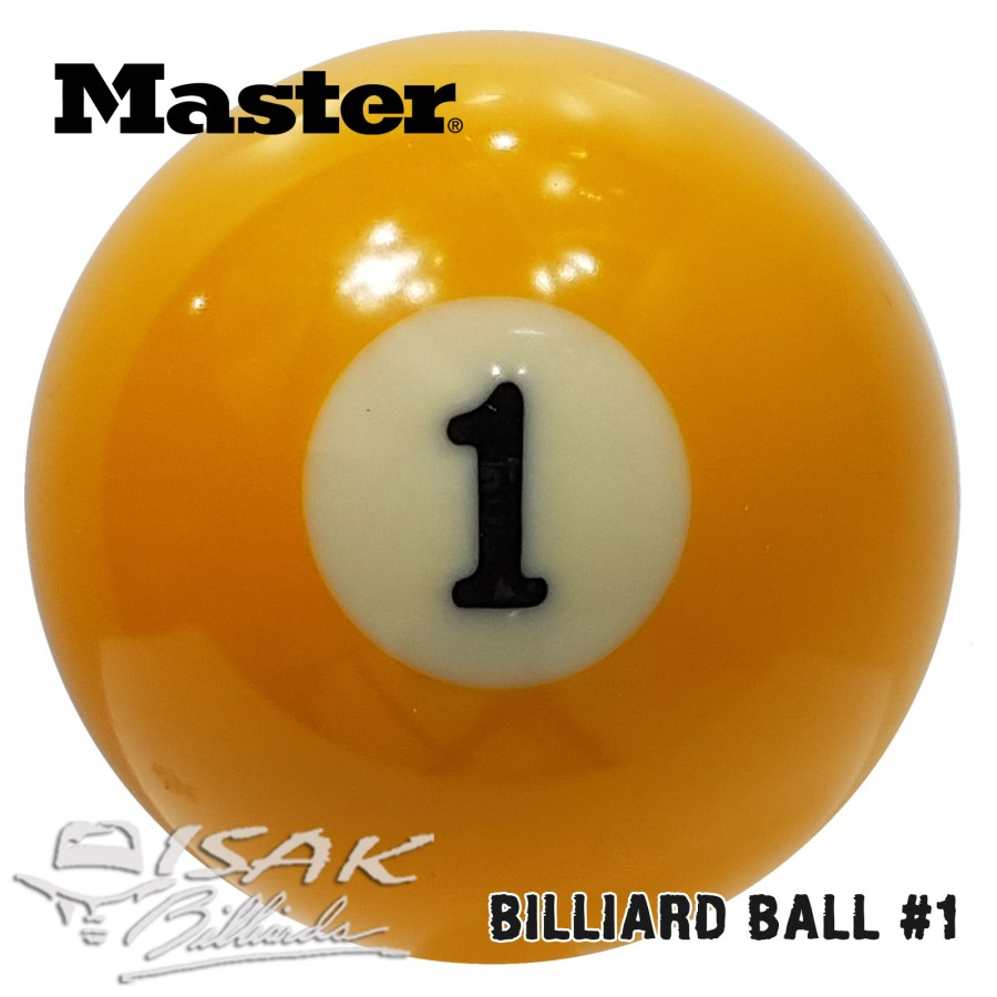 Bola Eceran Nomor 1 - 2.1/4&quot; - Billiard Ball Biliar Pool Besar Bilyar - Kecil 1.7/8&quot;