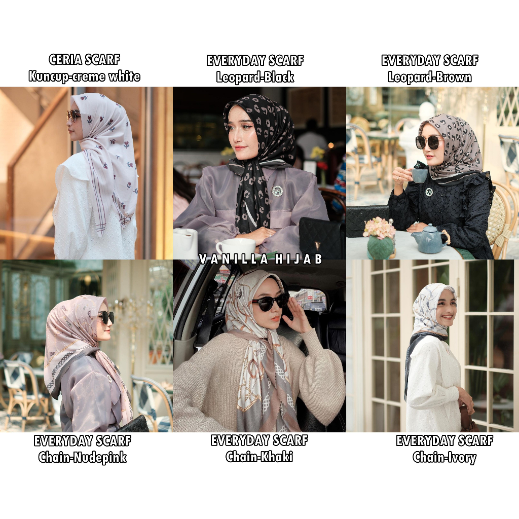 EVERYDAY SCARF Chain, Leopard, CERIA SCARF Kuncup by VANILLA HIJAB