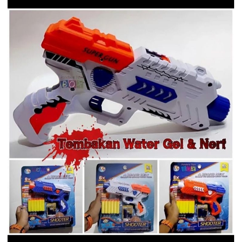 Mainan Tembakan Nerf Peluru Busa & Gel Tembak Anak Soft Bullet