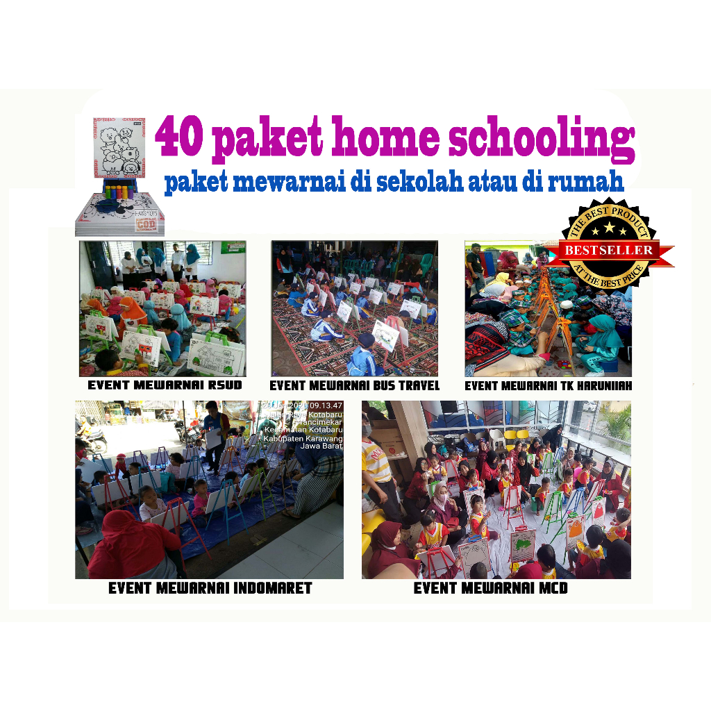 

GRATIS ONGKIR 40 paket home schooling mewarnai styrofoam di sekolah atau di rumah