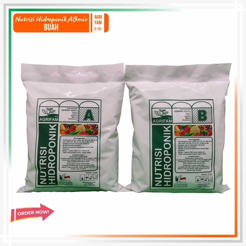 Nutrisi ab mix - ab mix hidroponik - ab mix buah 5 liter 1000 liter air