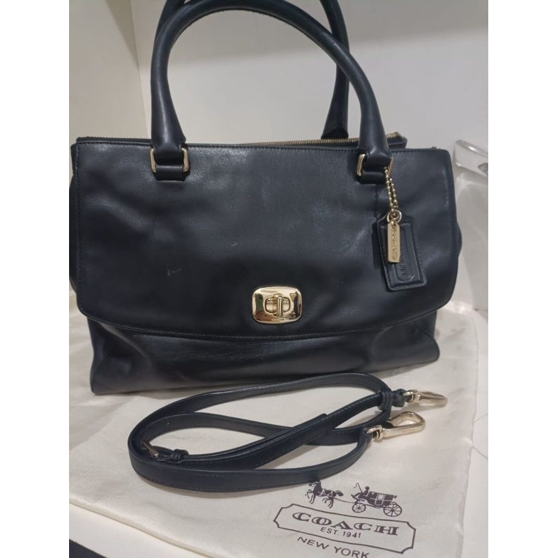 Coach Pineapple Leather | Authentic Preloved | Tas Kulit Wanita