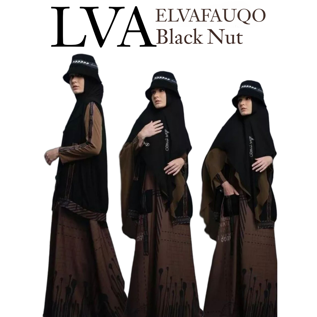 LVA SYARI I CLAIRE SERIES  I BLACK NUT I BAJU SET SYARI