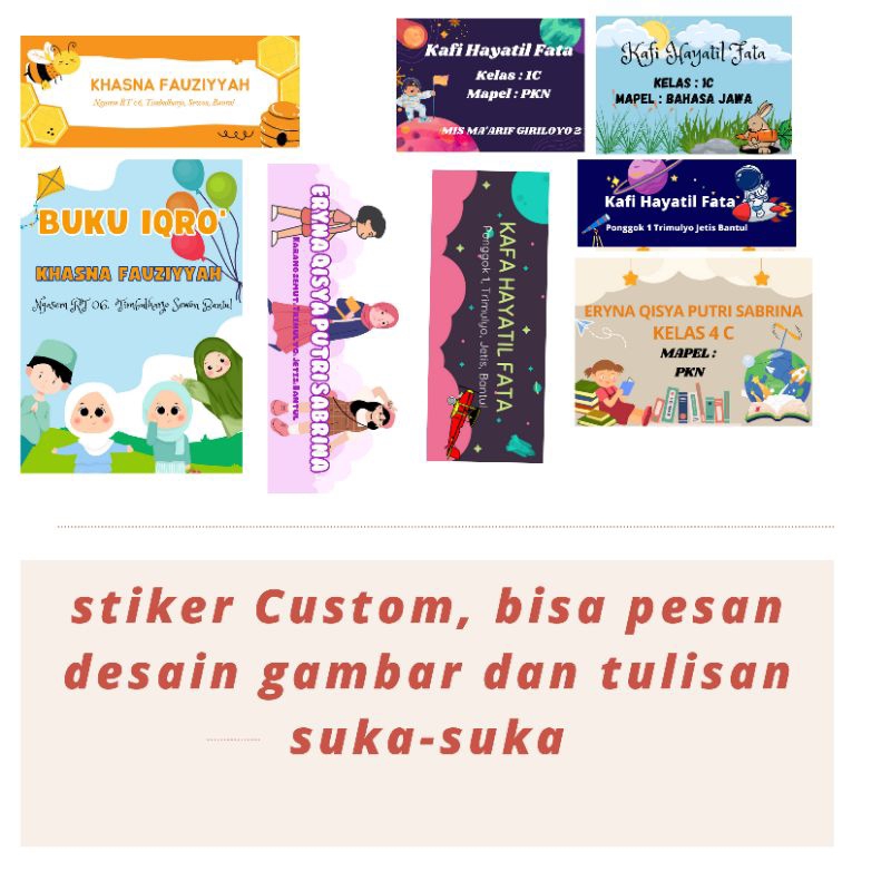 

stiker identitas anak labelbuku stiker buku