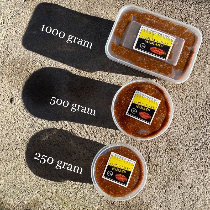 

SAMBEL PECEL SAMBEL KACANG MAMAKU 250 GRAM SEPEREMPAT KILOGRAM
