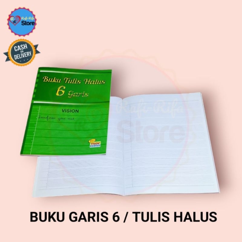 

Buku Tulis Garis 6 Menulis Halus Vision