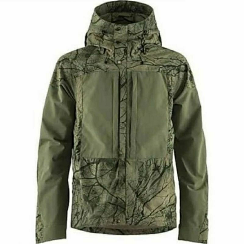 JACKET FJALLRAVEN KEB GREEN CAMO MENS HIKING CAMPING TRAVELLING