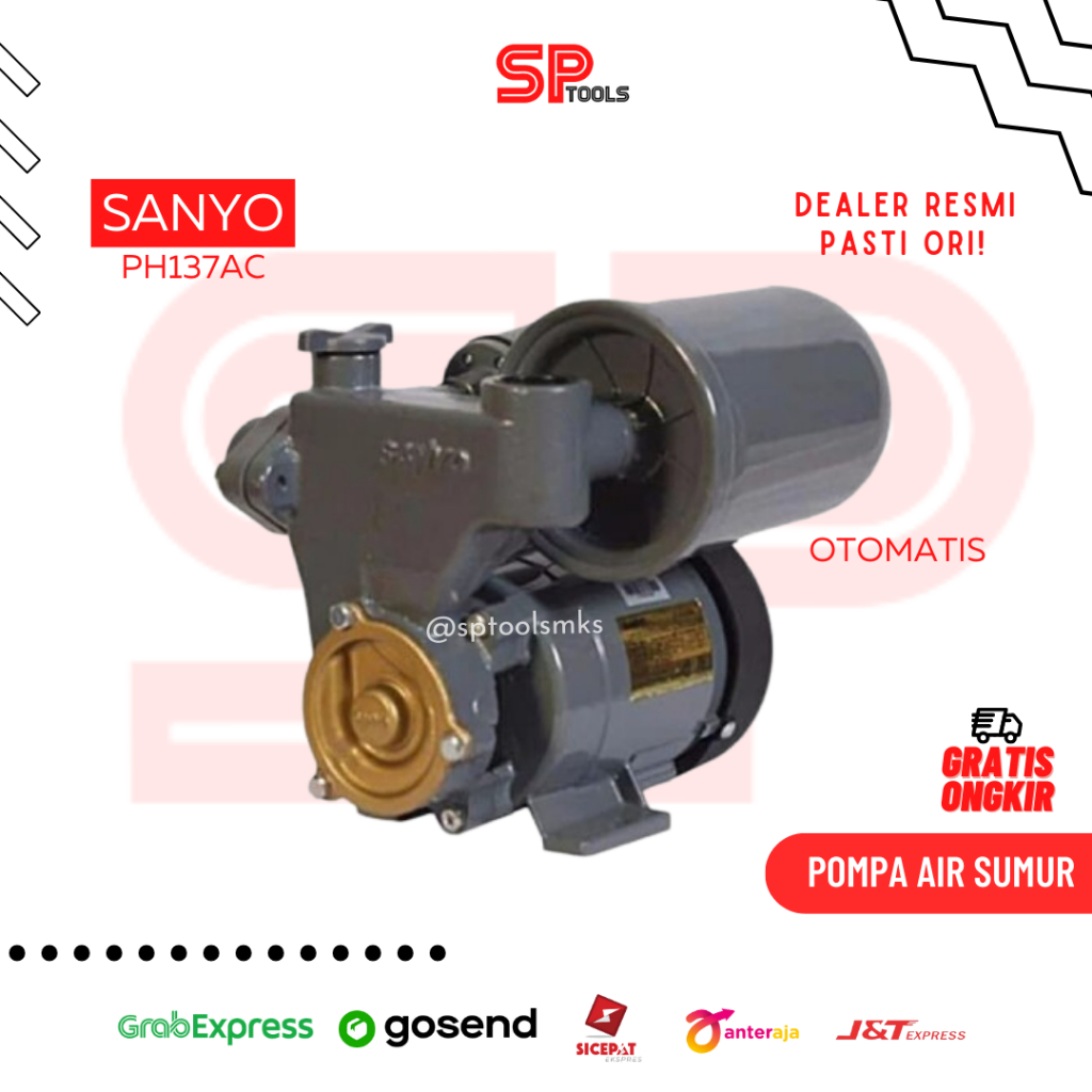 POMPA AIR SUMUR DANGKAL / DINAMO AIR OTOMATIS AUTOMATIS PH137AC SANYO
