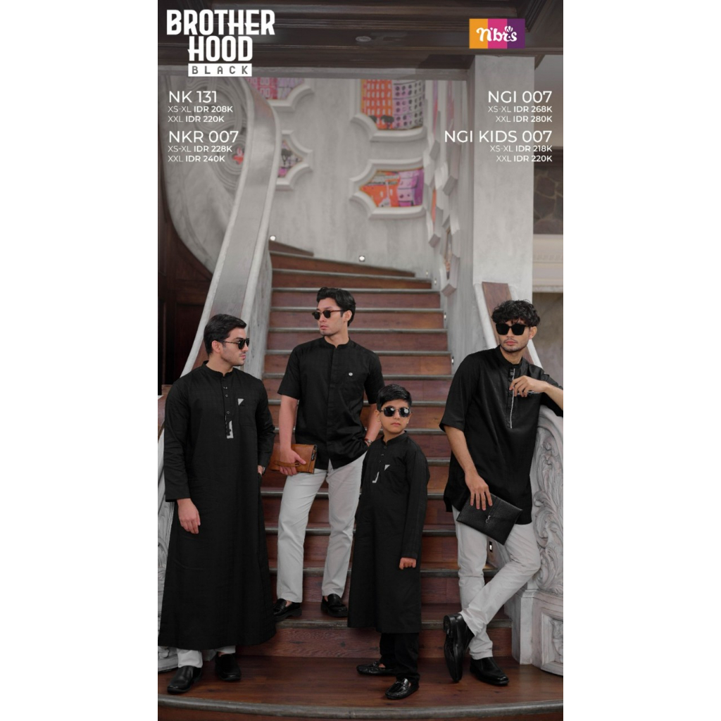 Gamis Pria Dewasa By Nibras NGI 007 NGI 07 Hitam Putih