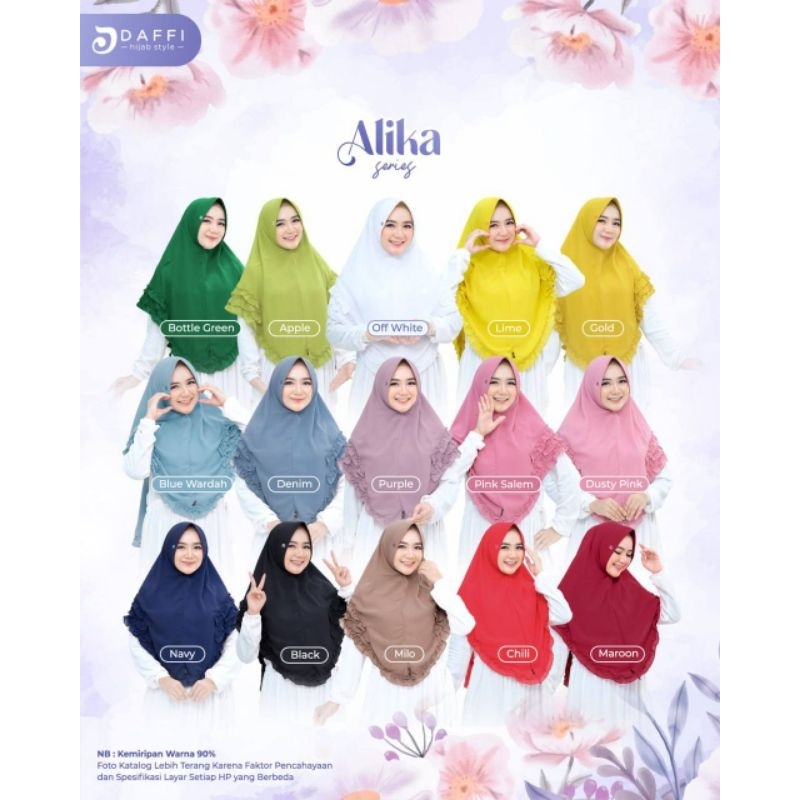 ALIKA KHIMAR DAFFI HIJAB JILBAB SYARI ELEGAN CERUTTY BABYDOLL