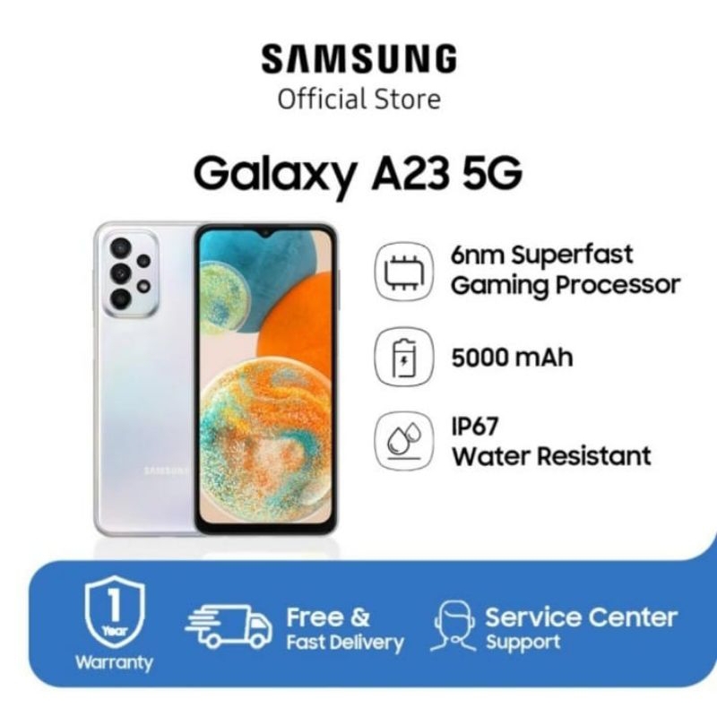 Samsung A23 5G ram 8/128 gb garansi resmi sein 1 tahun