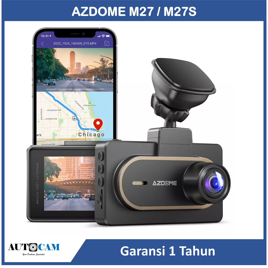 AZDOME M27 2K 1440P M27S 1080P WiFi GPS Parking Monitor Dash Camera
