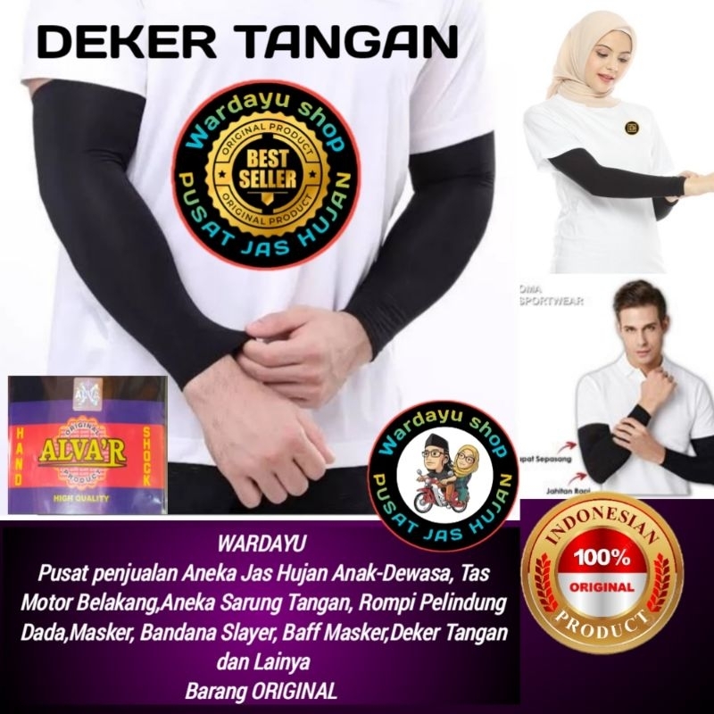 Manset Hitam Polos Lengan Panjang Wanita / Handsock Deker Tangan Pria