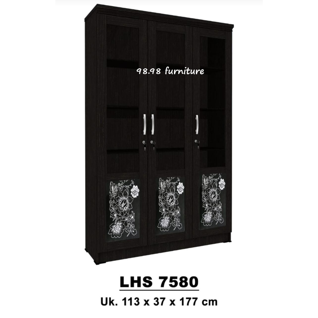 Lemari Buku / Lemari Hias / Rak Buku / LHS 7580 - Medan