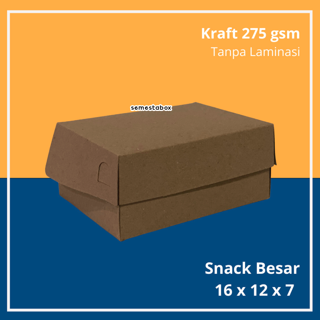 

Dus Kraft 16x12x7 // dus r5/ dus snack/ dus bolen/ dus brownies/ dus kurma/ dus coklat/ dus soes