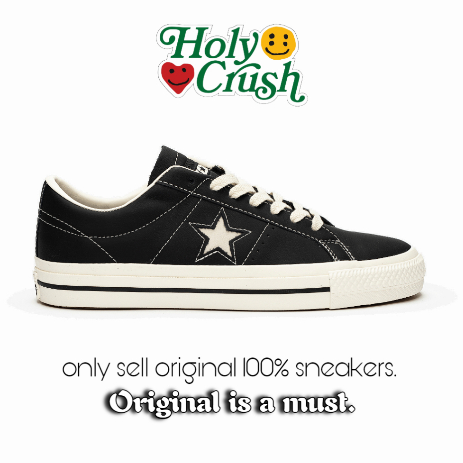 Converse One Star Ox Black White Leather Patent - Original 100%