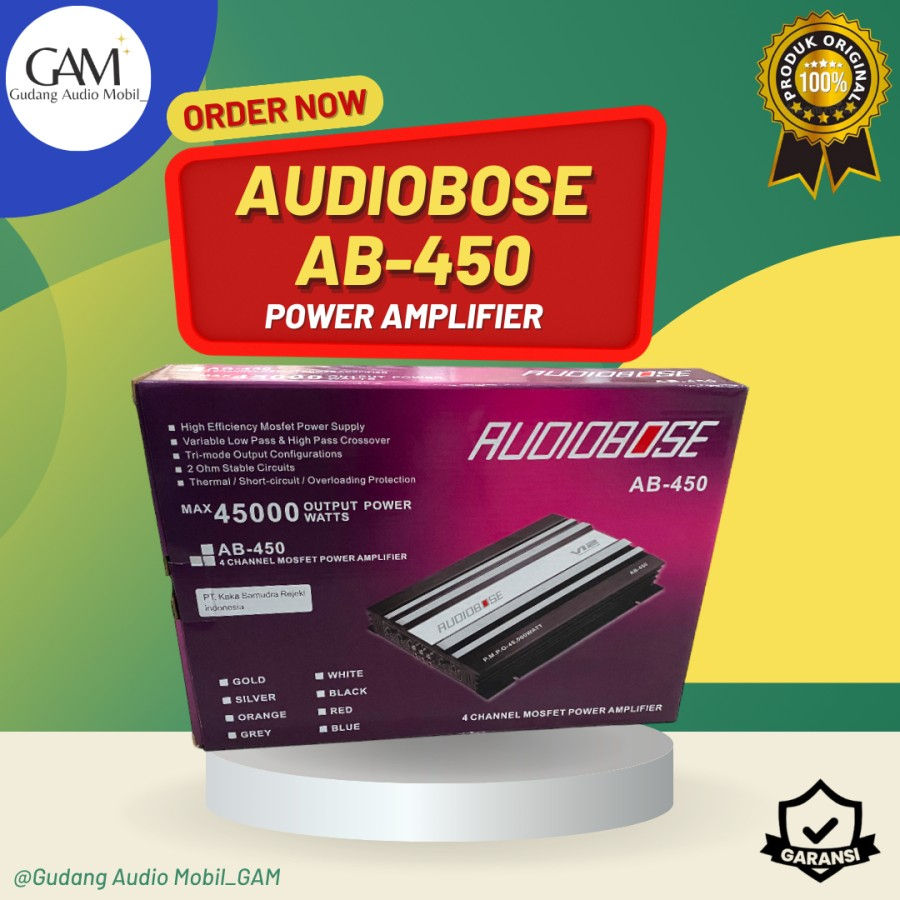 POWER AMPLIFIER 4 CHANNEL AUDIOBOSE AB 450 / POWER AUDIOBOSE AB450