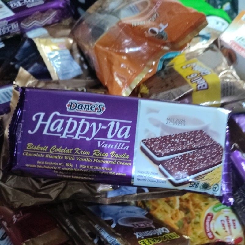 

Biskuit Vanilla Cokelat Coklat Dane's Happy-Va 105 Gram