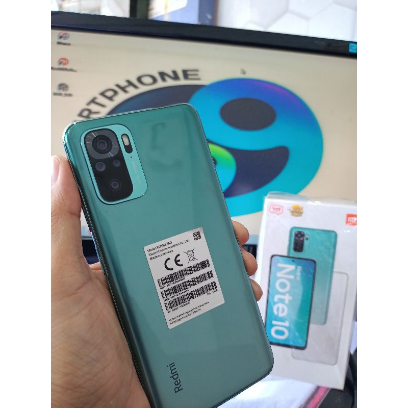 Redmi note 10 ram 4/64gb second fullset