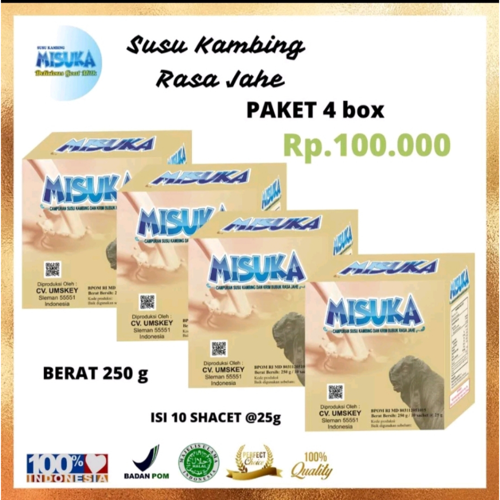 

susu kambing rasa jahe paket irit