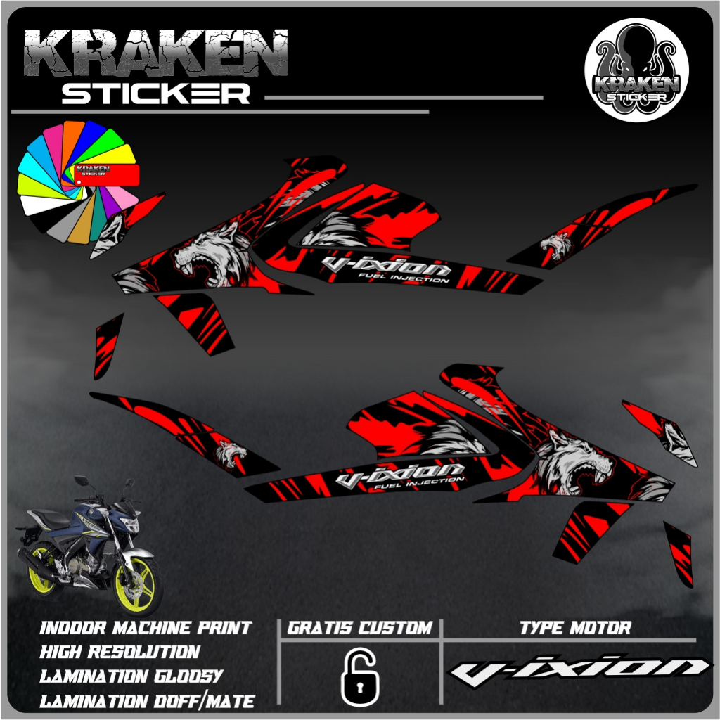 STRIPING STICKER VIXION R STIKER VIXION R NEW STICKER LIS LIST VARIASI YAMAHA VIXION R CODE 06