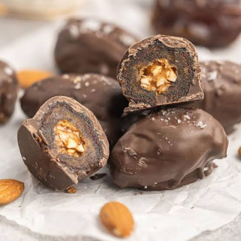 

Coklat Kurma Almond Chocodate / Kurma Berlapis Cokelat Asli Isi Almond