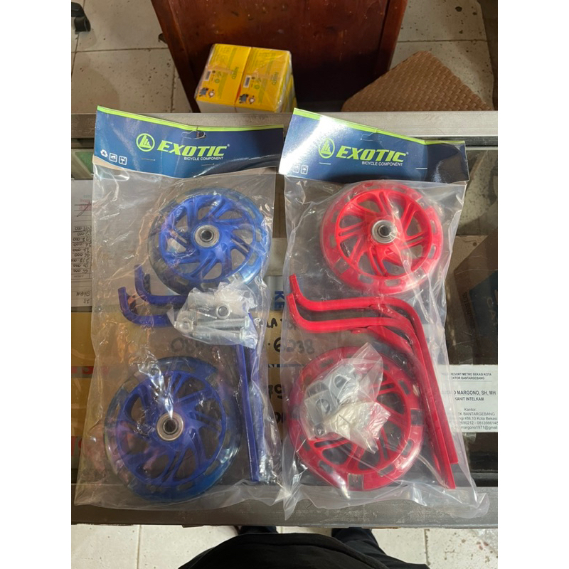 Roda Bantu Samping Exotic 12" 16" inch Lampu/Roda Samping Nyala lampu/Roda Bantu Sepeda anak
