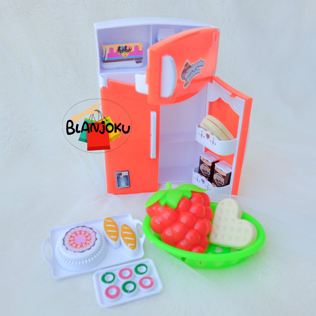 BJ - Mainan Anak Lemari Kulkas Masak Masakan / Mainan Anak Cewe Kue Tart