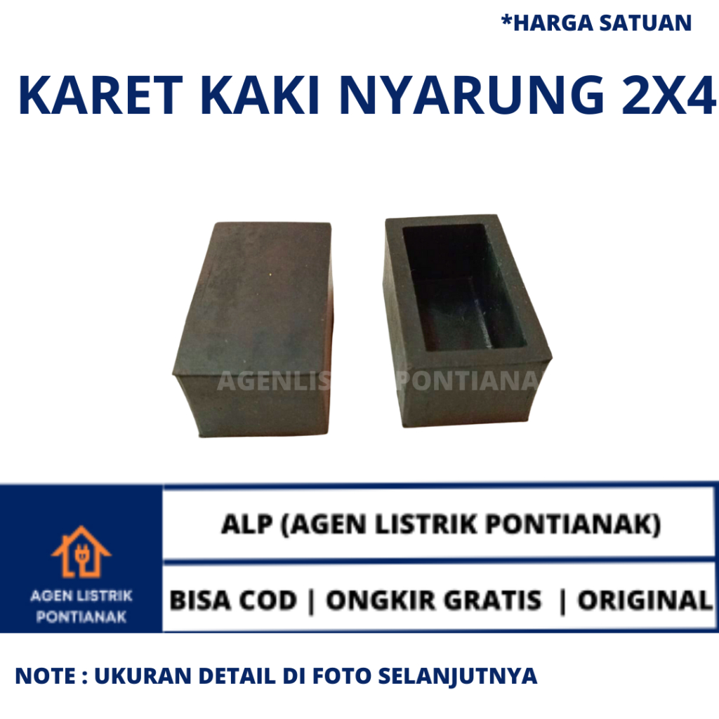 KARET KAKI HOLLOW 2x4 NYARUNG KAKI MEJA RAK KURSI BESI HOLLOW