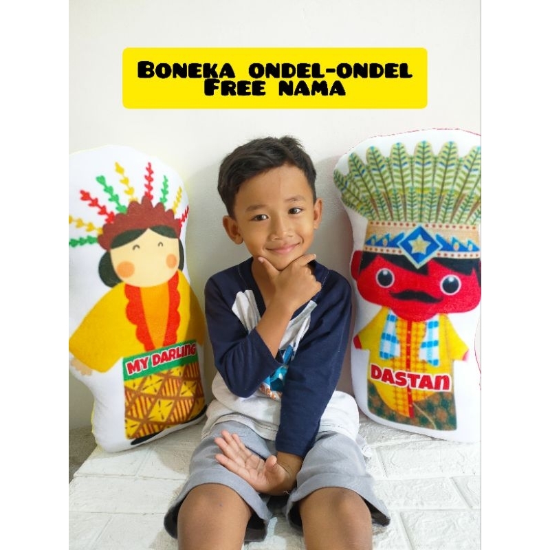 Boneka Ondelondel Boneka Ondel-Ondel Betawi Mainan Ondelondel Free Nama Hiasan Ondelondel JunDW