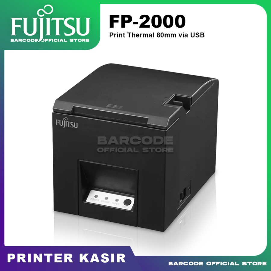 Fujitsu FP-2000 Direct Thermal Printer 50 58 80mm USB RJ11 203 DPI Auto Cutter