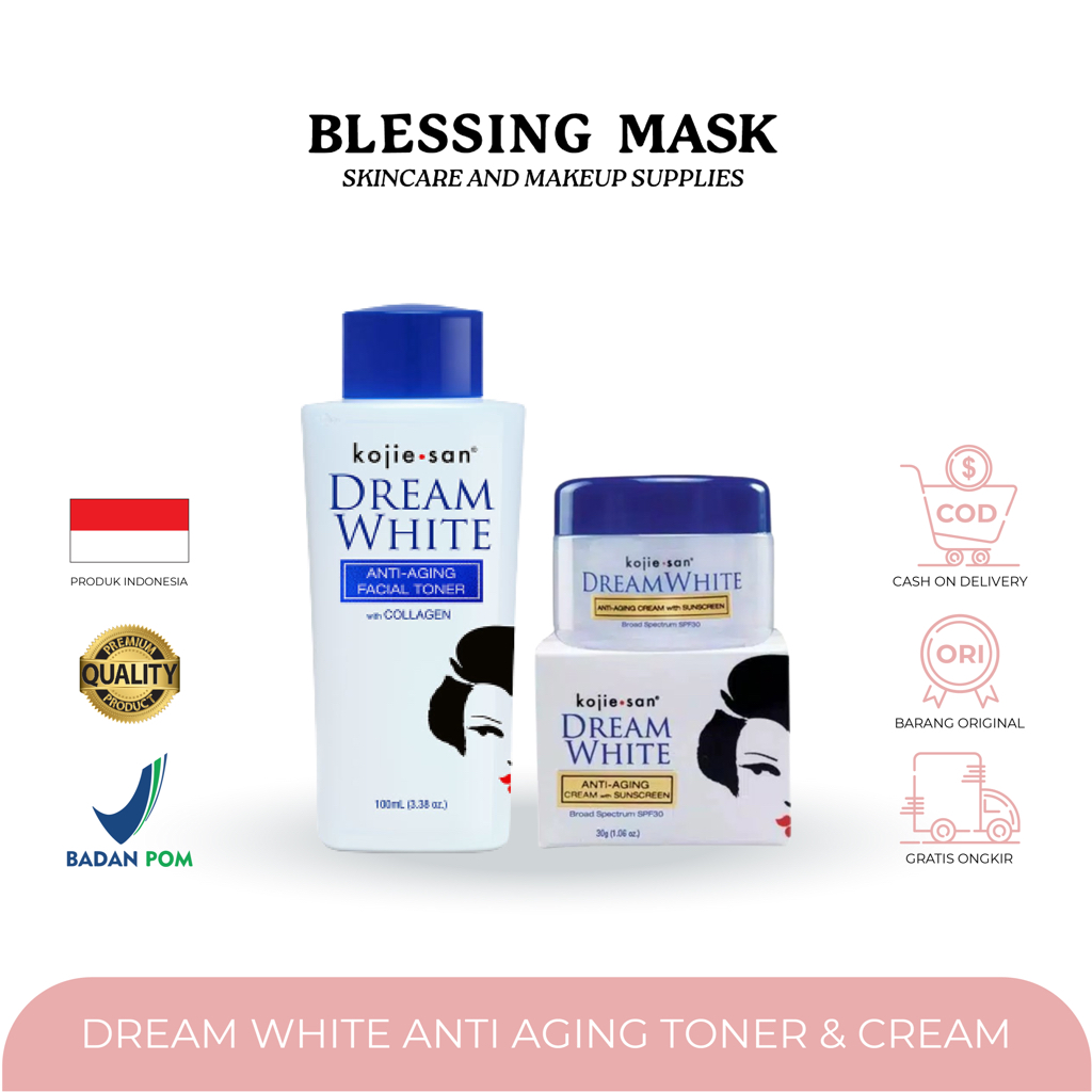 KOJIE SAN Dreamwhite Face Cream Over Night 30g | Anti Aging Facial Toner 100mL