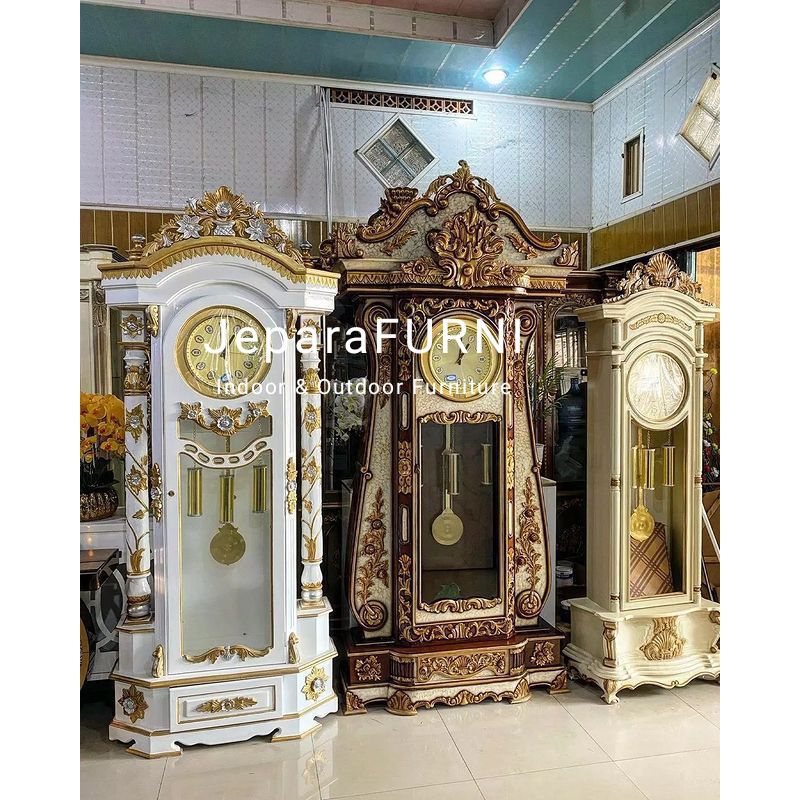 Almari Jam Kayu jati jepara