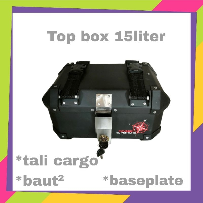 Top Box Pannier Alumunium 15 liter & 10 liter