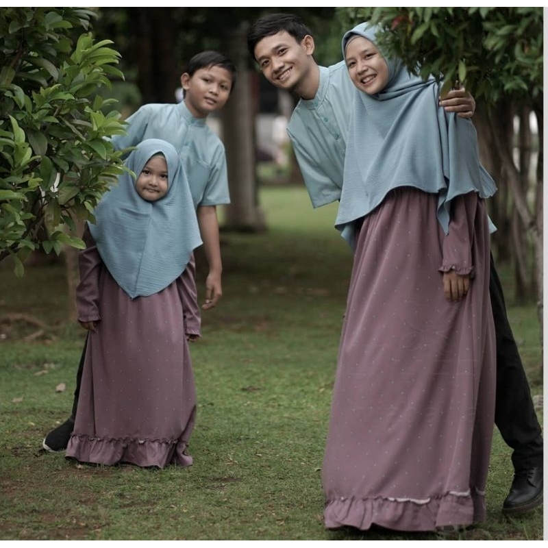 Gamis Dotly motif Polkadot By Hijab Alila