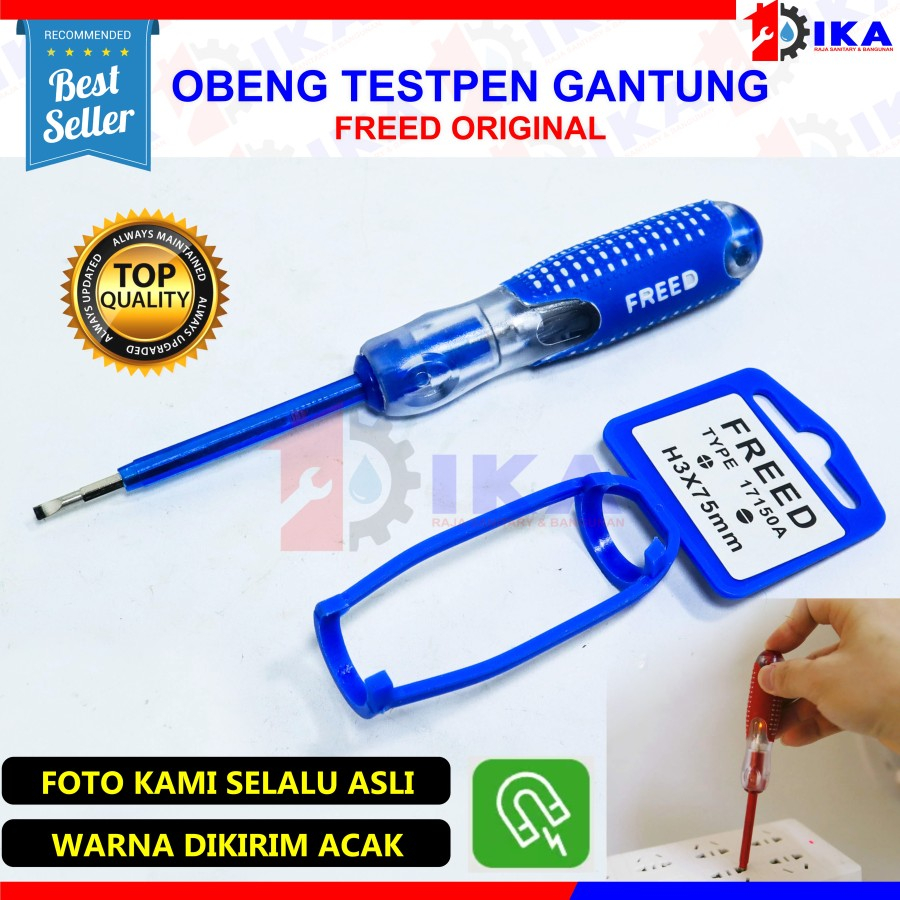 FREED obeng tespen bolak balik listrik paling kuat/taspen cek kabel putus dual led/testerpen pendete