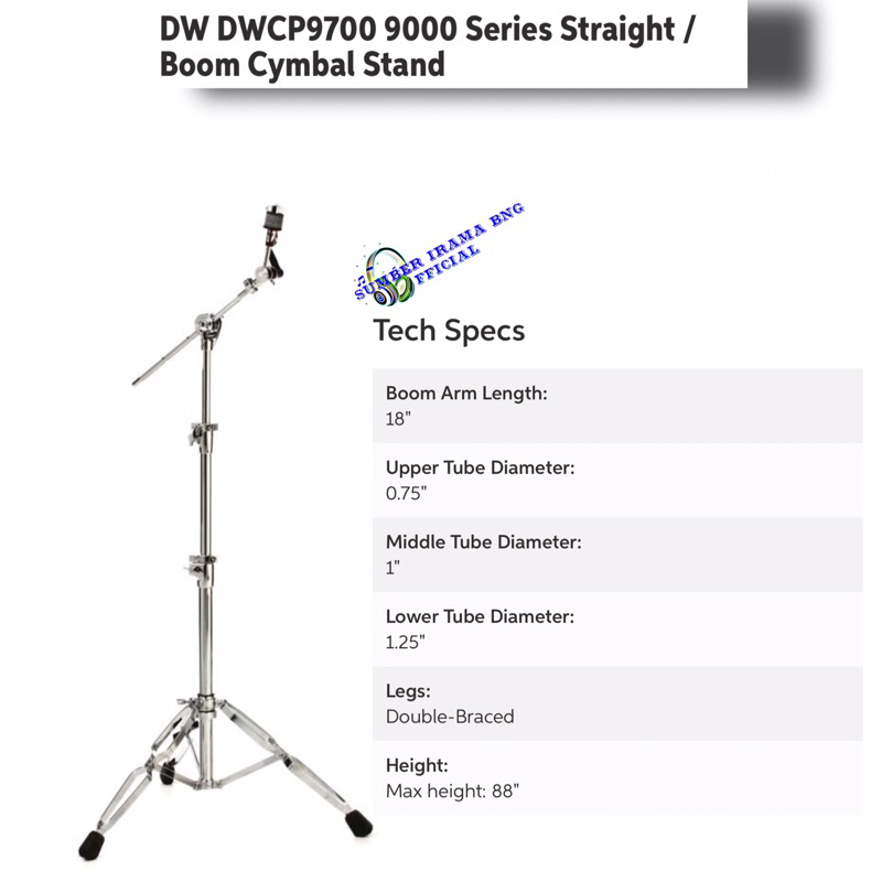 DW DWCP9700 - 9000 SERIES STRAIGHT / BOOM CYMBAL STAND