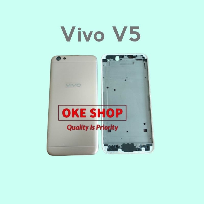 FullSet Casing Housing Vivo V5 1601 / V5S 1713 Kesing Vivo 1612 Backdoor Back Cover Tutup Belakang +