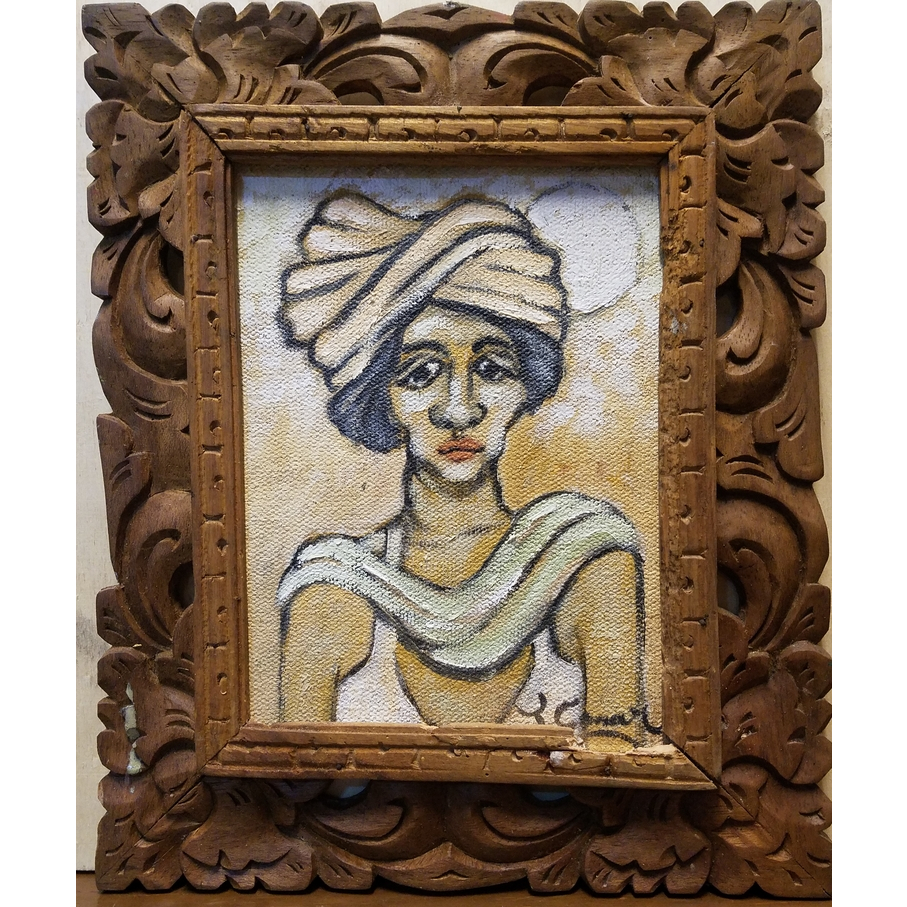 Lukisan Wanita Tua Desa Bali Karya Maestro Tatang Ganar Ada Sertifikat