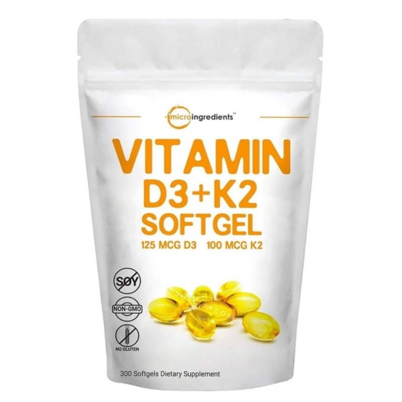 Micro Ingredients Vitamin D3 5000 iu K2 300 softgel
