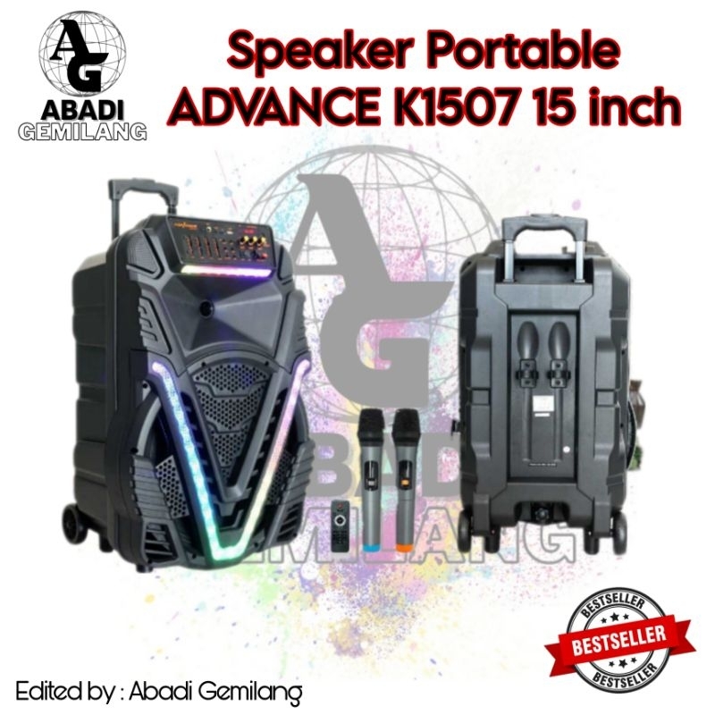 Speaker Portable ADVANCE K1507 15 inch / Speaker bluetooth Advance K1507