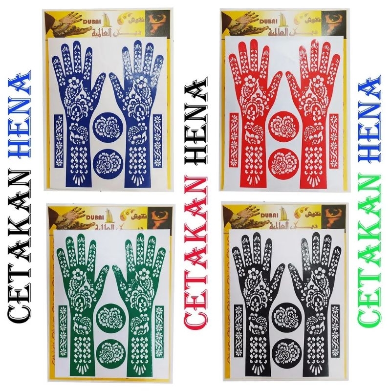 Cetakan henna/cetakan mehendi tangan panjang